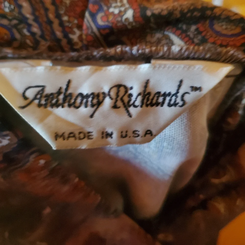 Vintage Anthony Richards‎ Multi-Color, Cowl Neck Dr